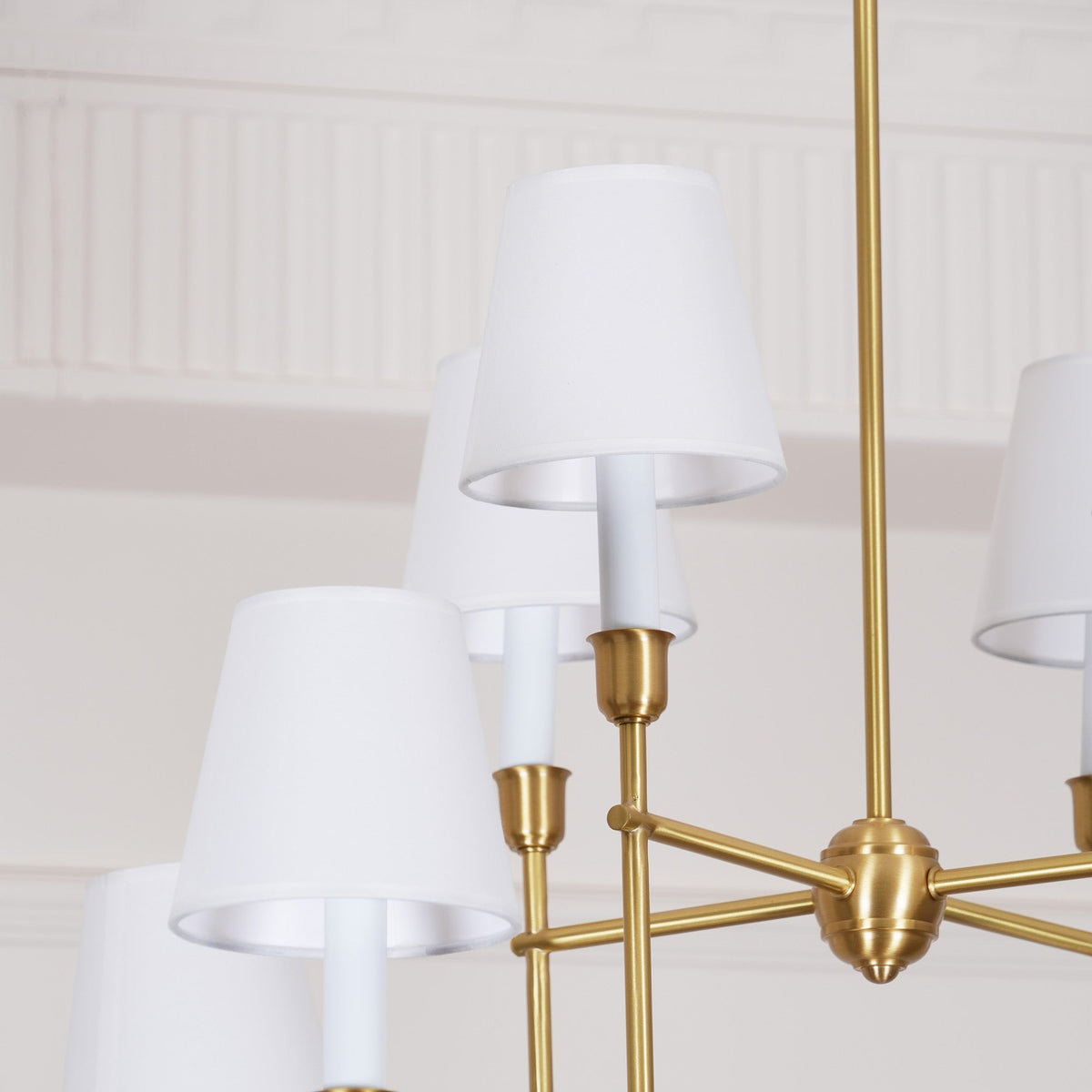 Jitanus Chandelier Luxury Brass Fabric