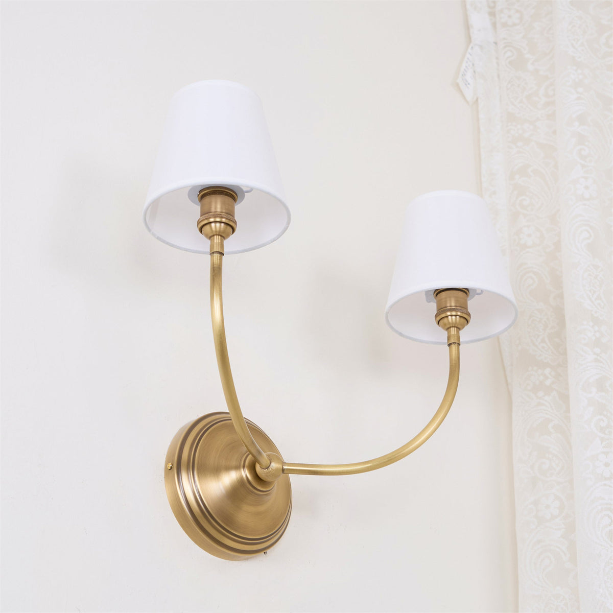 Pegedut Wall Lamp Black Bronze Fabric