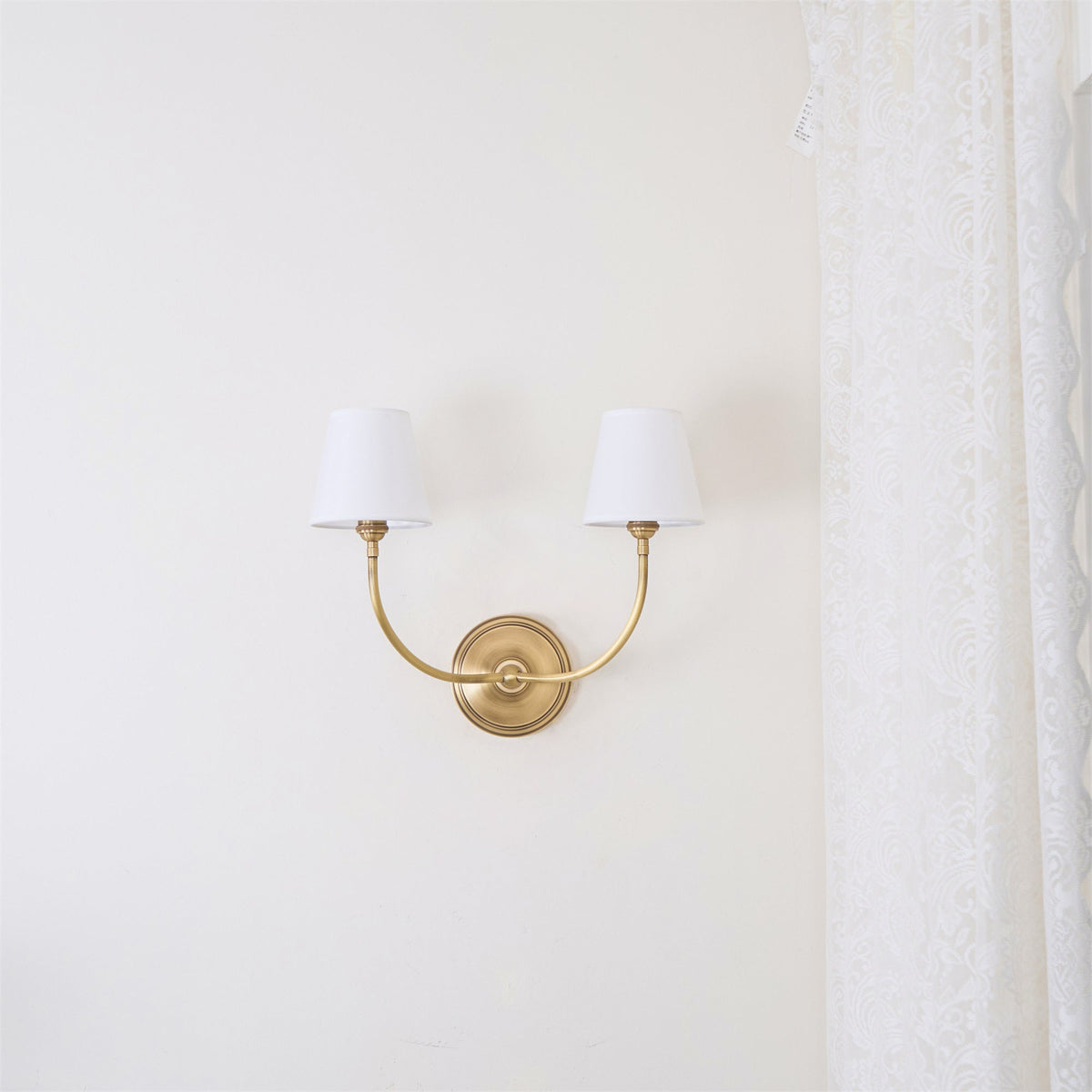 Pegedut Wall Lamp Black Bronze Fabric