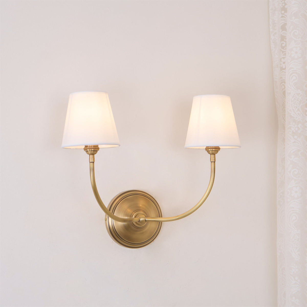 Pegedut Wall Lamp Black Bronze Fabric