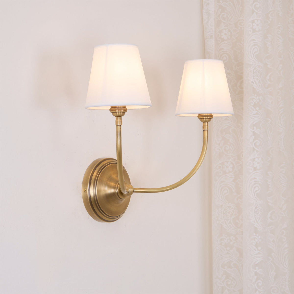 Pegedut Wall Lamp Black Bronze Fabric