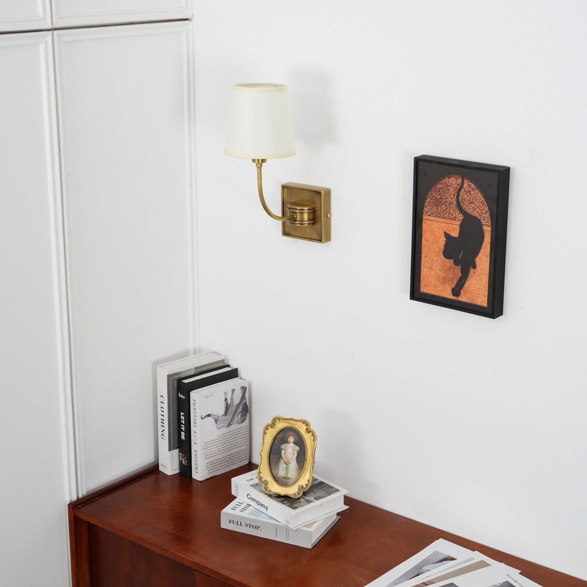 Pegedut Wall Lamp Black Bronze Fabric