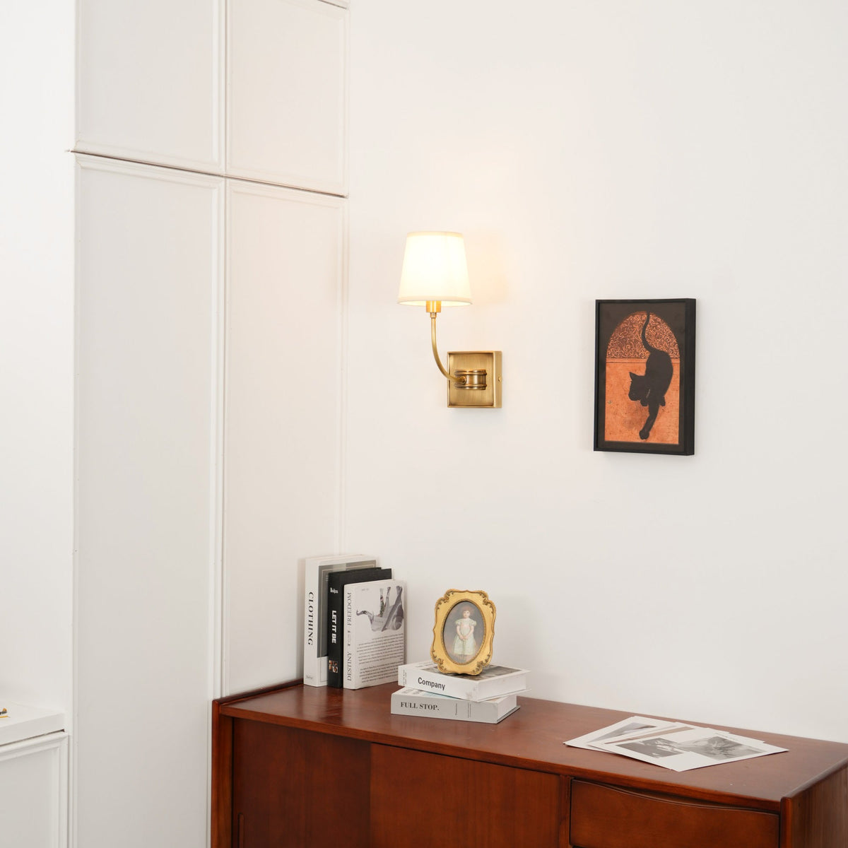 Pegedut Wall Lamp Black Bronze Fabric