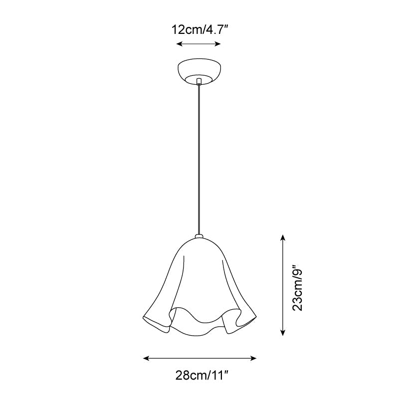 Arden Bell Glass Pendant Light