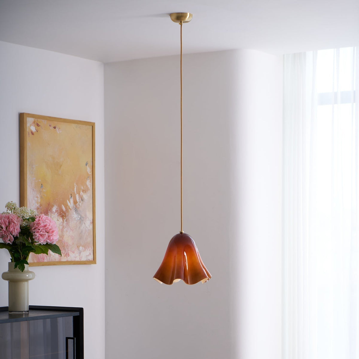 Arden Bell Glass Pendant Light