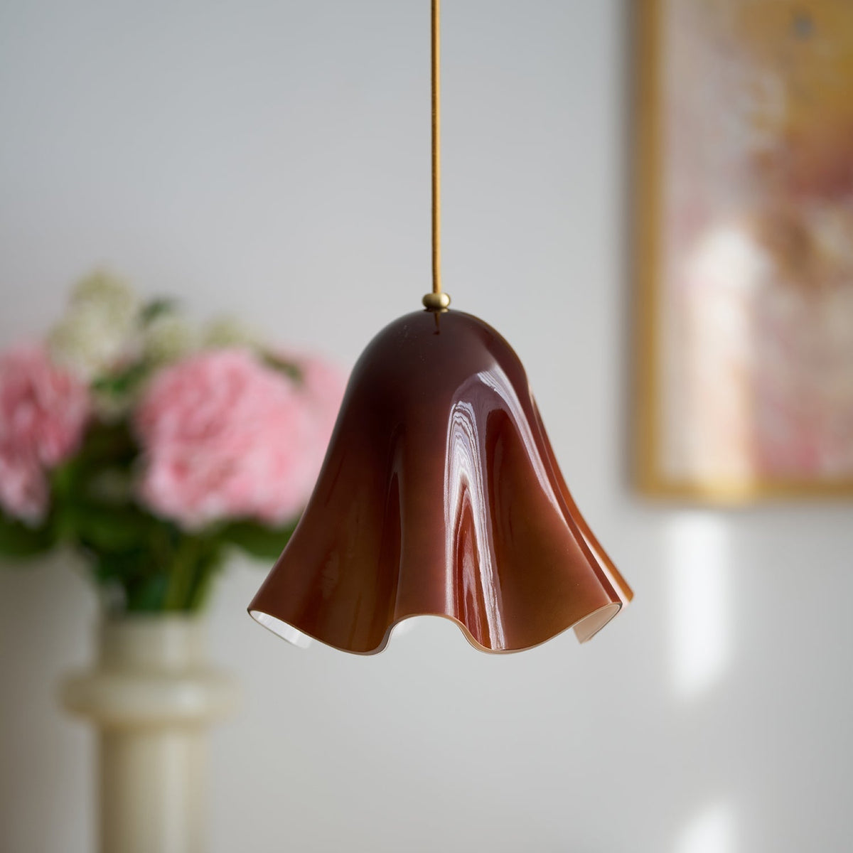 Arden Bell Glass Pendant Light