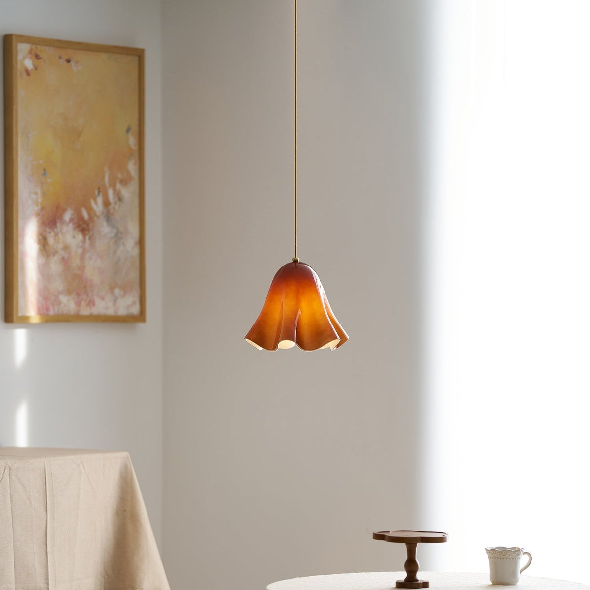 Arden Bell Glass Pendant Light