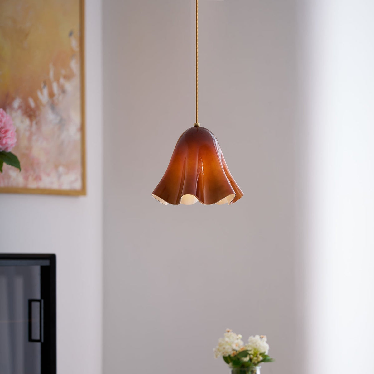 Arden Bell Glass Pendant Light