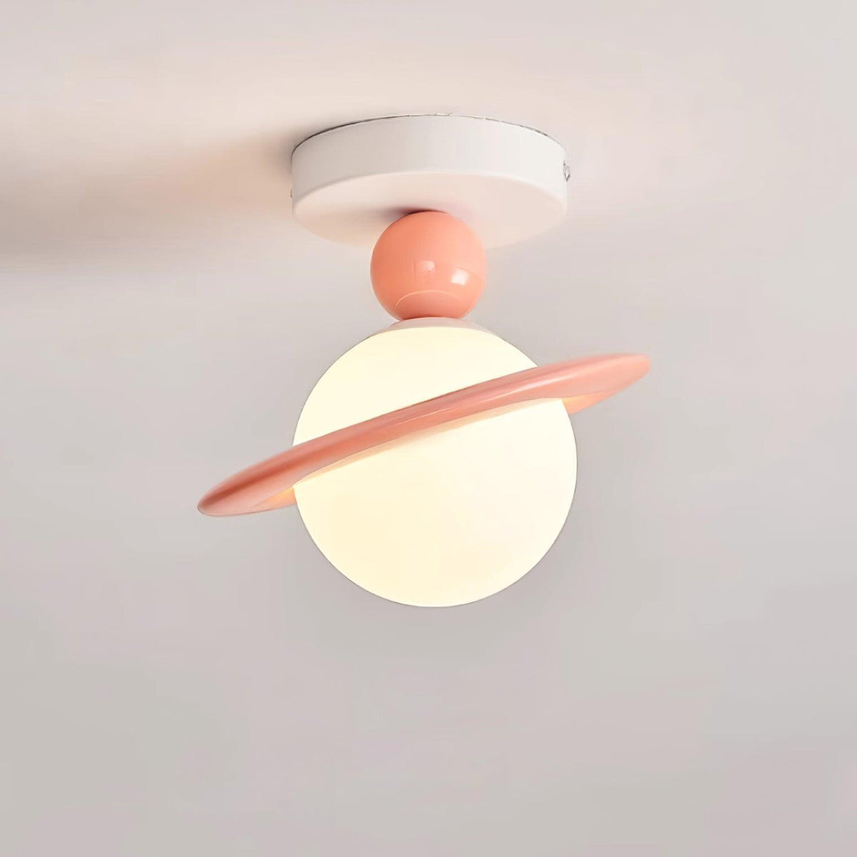 Selvian Ceiling Light Red and White Sputnik Retro