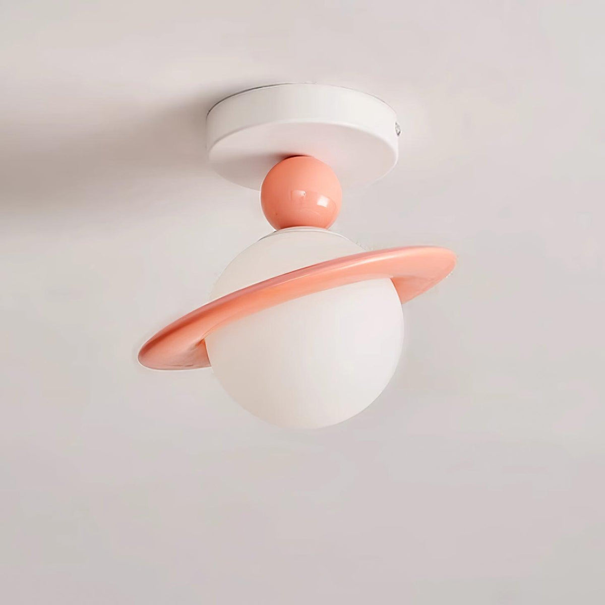 Selvian Ceiling Light Red and White Sputnik Retro