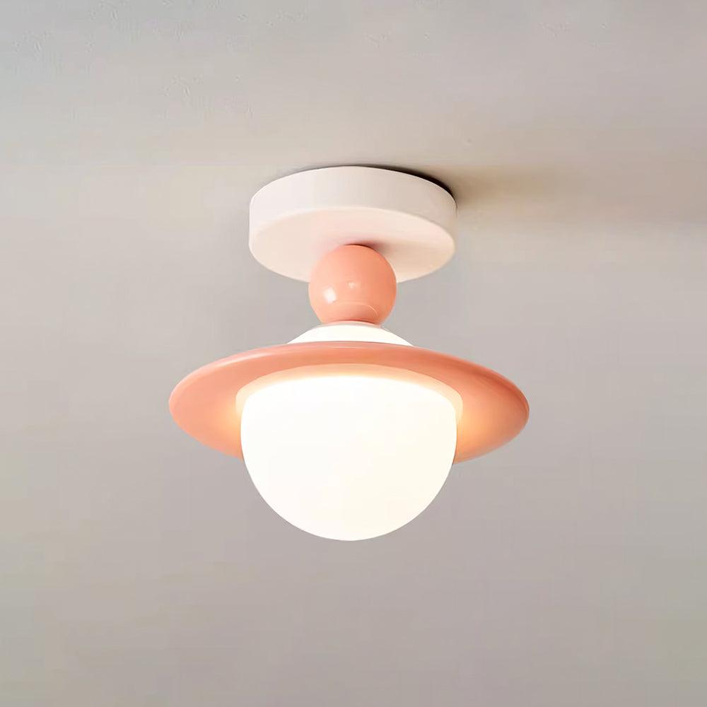 Selvian Ceiling Light Red and White Sputnik Retro