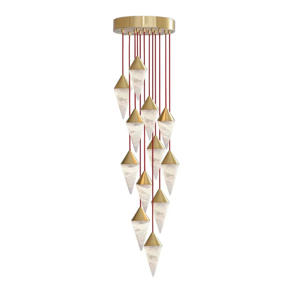 Ilverford Faceted Alabaster Drop Chandelier