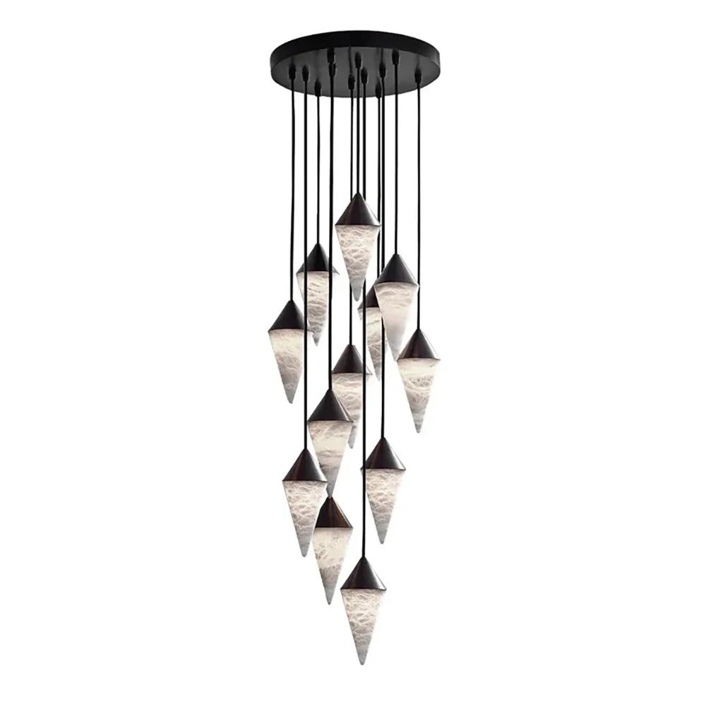 Ilverford Faceted Alabaster Drop Chandelier