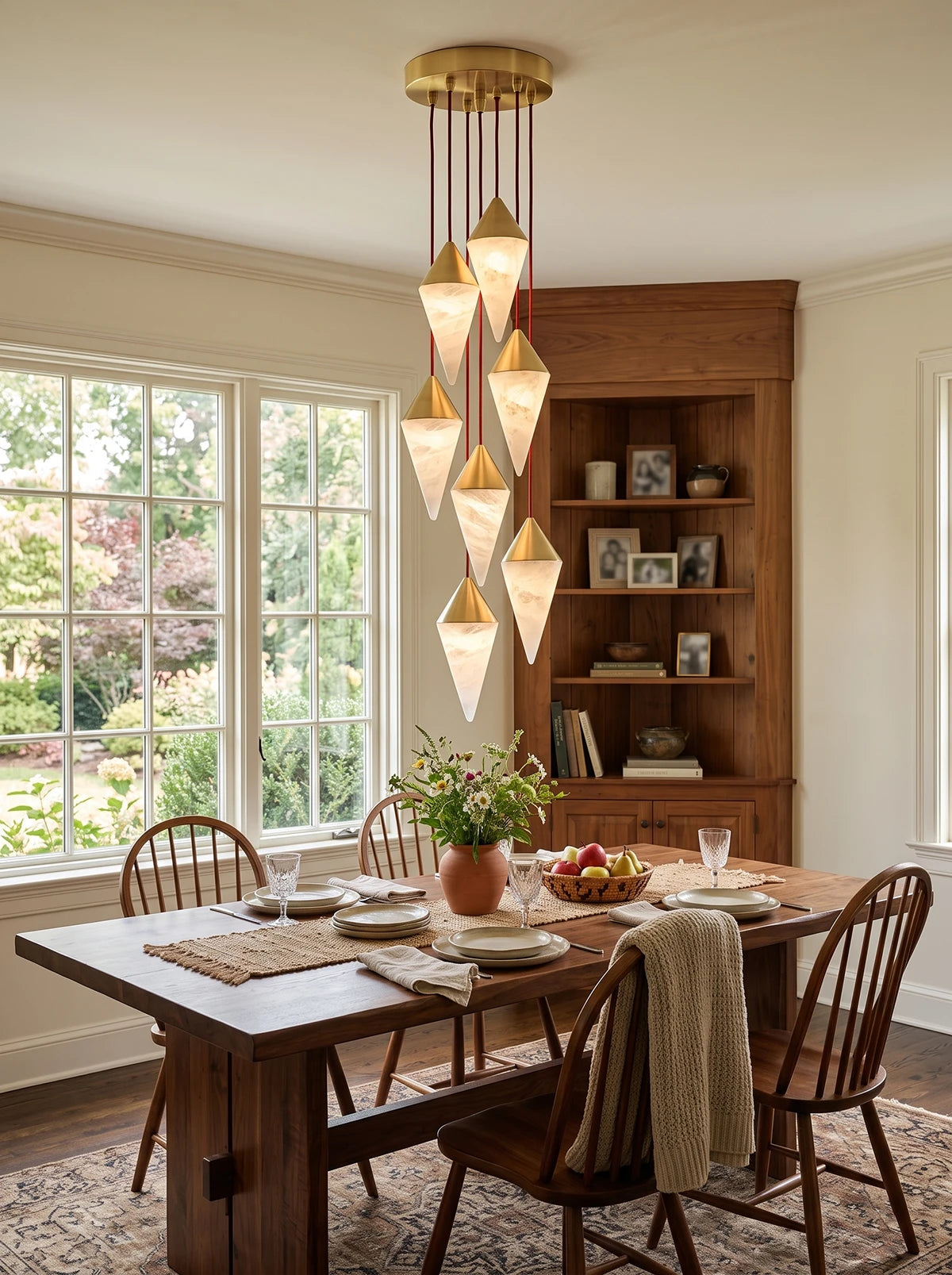 Ilverford Faceted Alabaster Drop Chandelier