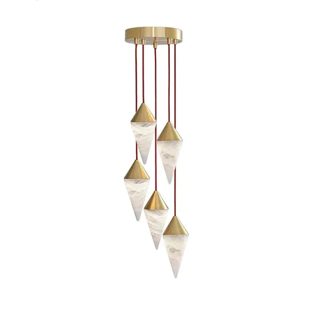 Ilverford Faceted Alabaster Drop Chandelier