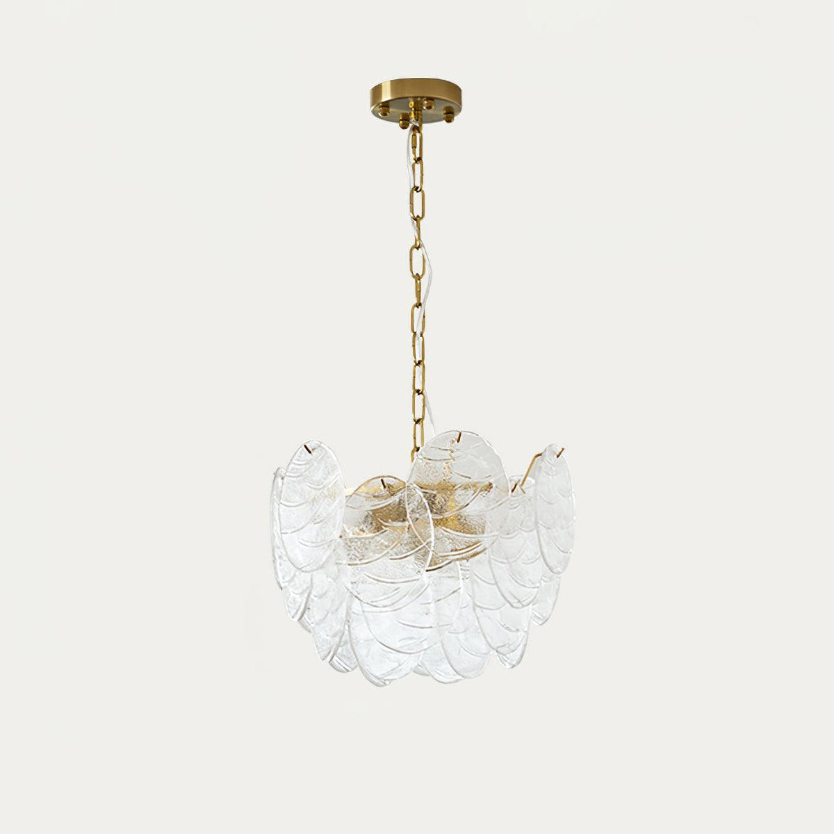 Chandelier Glass Discs Metal Frame Gold Finish Victorian