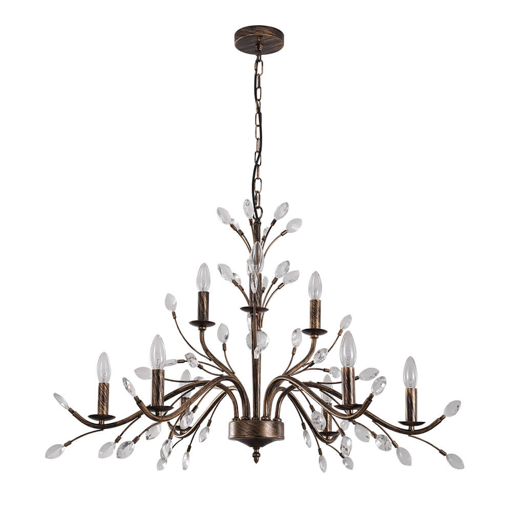 Jorne Vintage Antique Floral Crystal Chandelier