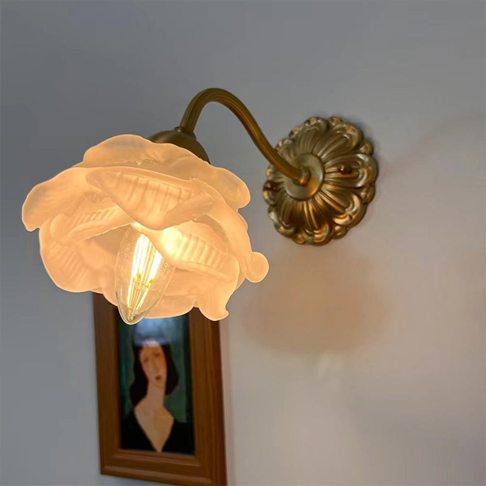 Pebusame Vintage Metal Glass Indoor Wall Lamp Bedroom Living Room