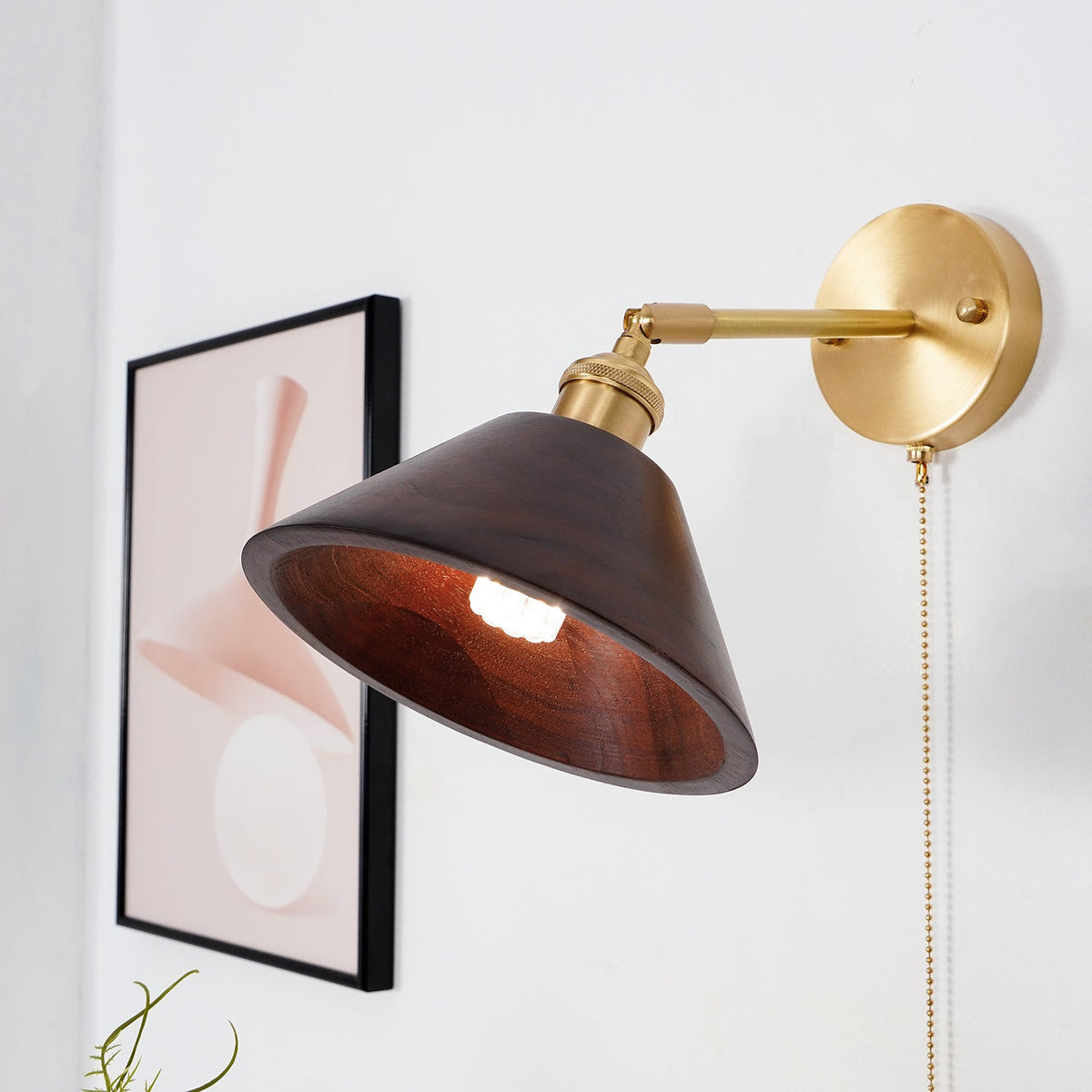 Kusekam Vintage Pull Chain Switch Wall Lamp