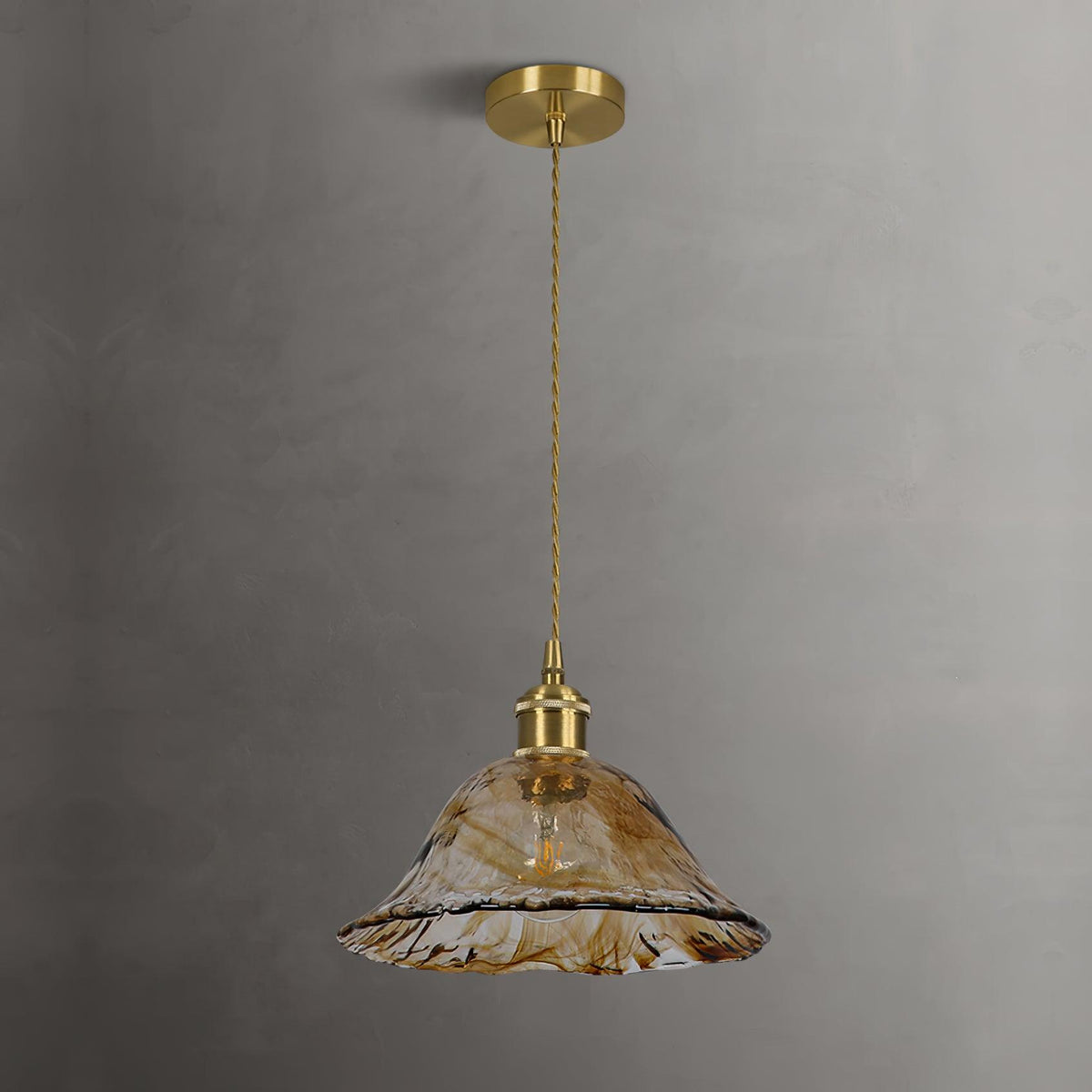 Celirira Vintage Glass Pendant Light