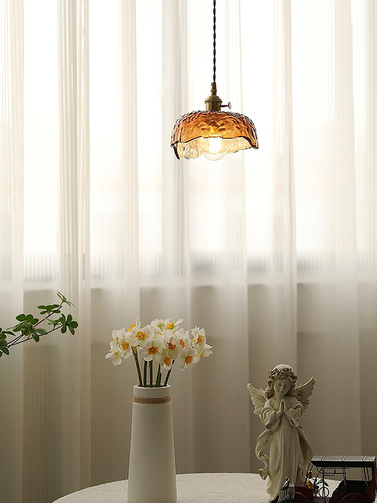 Celirira Vintage Glass Pendant Light
