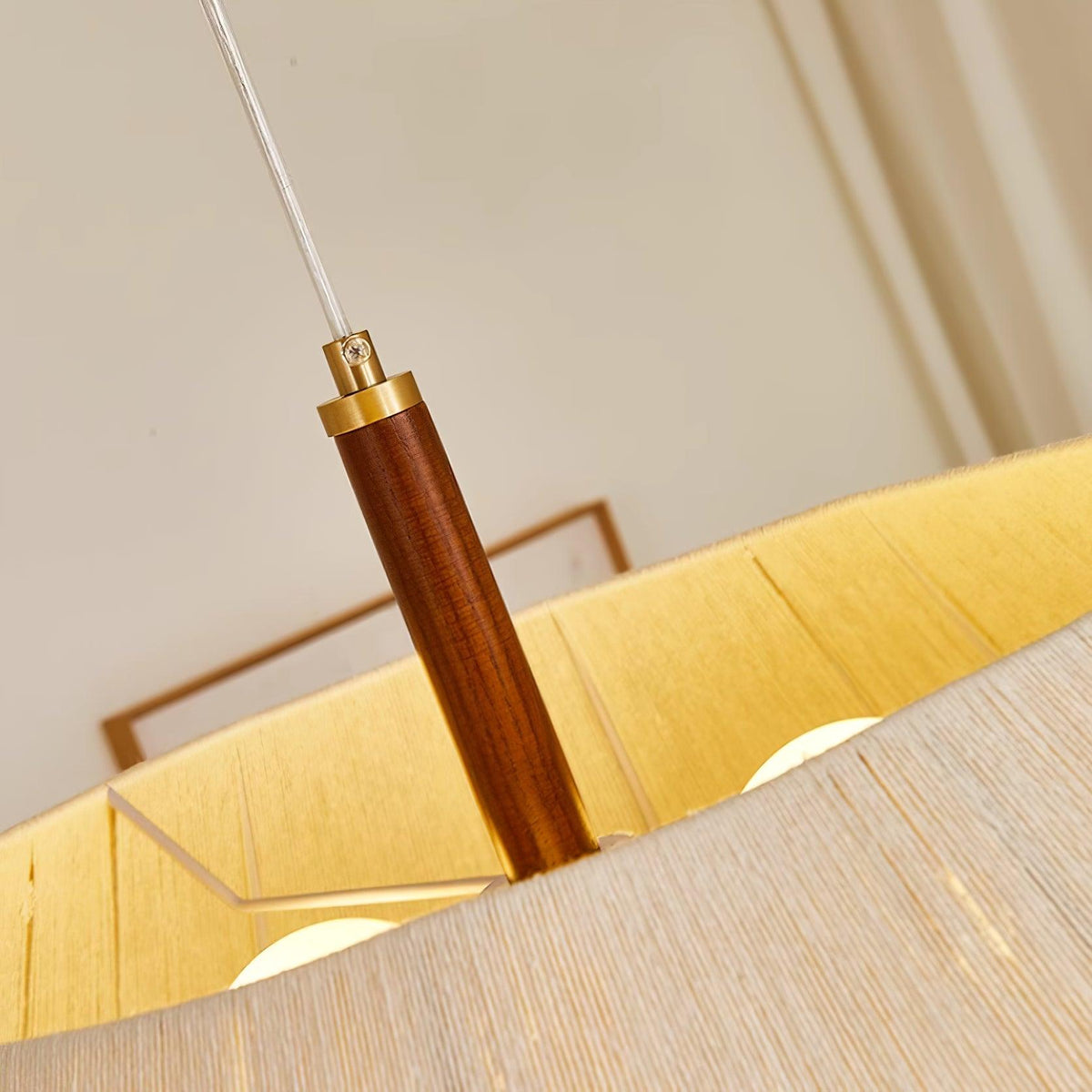 Elowen Pendant Lamp Cotton-Thread Walnut Natural