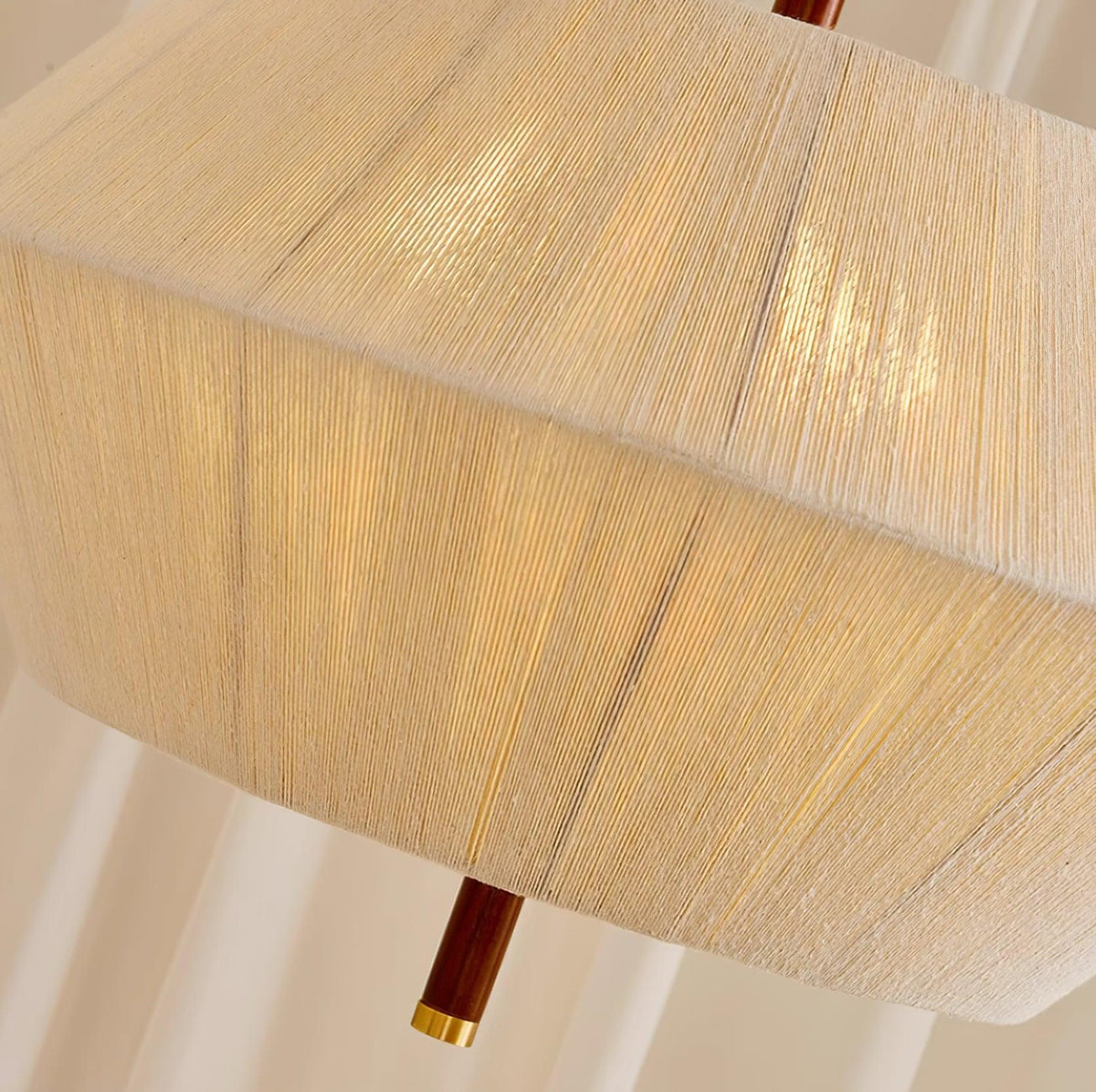 Elowen Pendant Lamp Cotton-Thread Walnut Natural