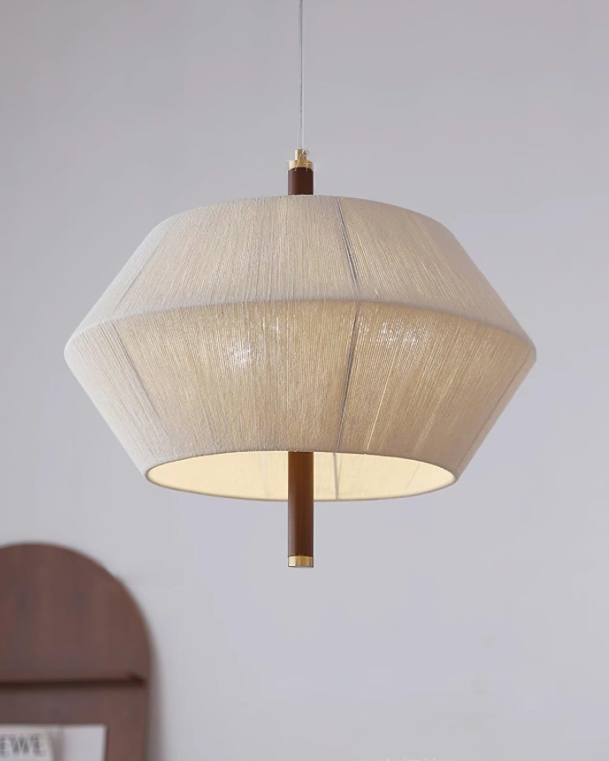 Elowen Pendant Lamp Cotton-Thread Walnut Natural
