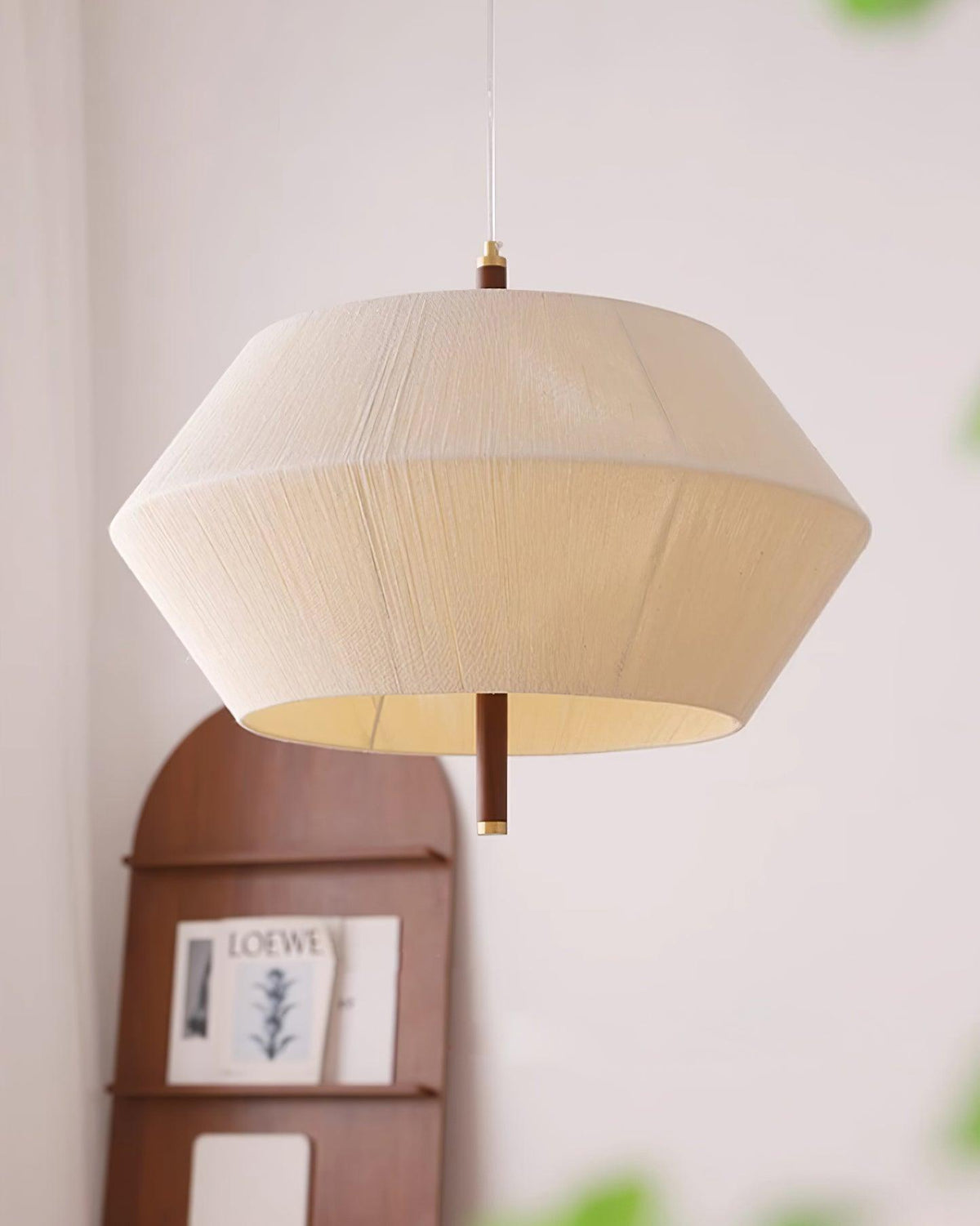 Elowen Pendant Lamp Cotton-Thread Walnut Natural