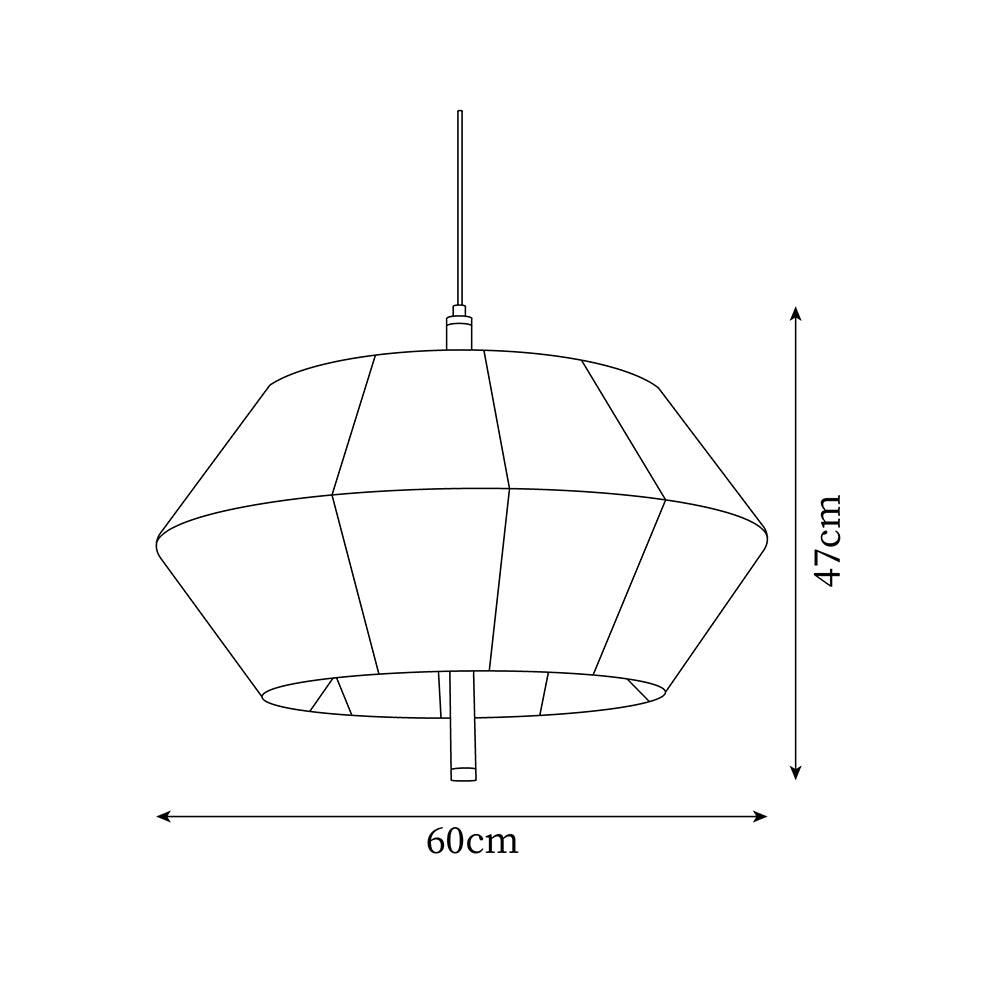 Elowen Pendant Lamp Cotton-Thread Walnut Natural