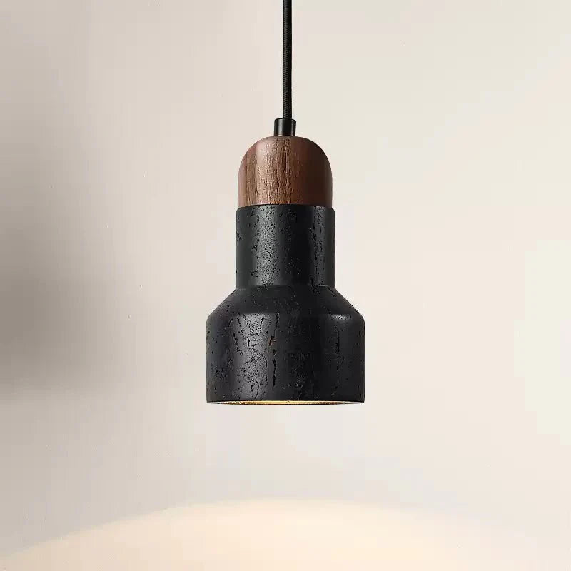 Foundry Modern Black Travertine Pendant Light