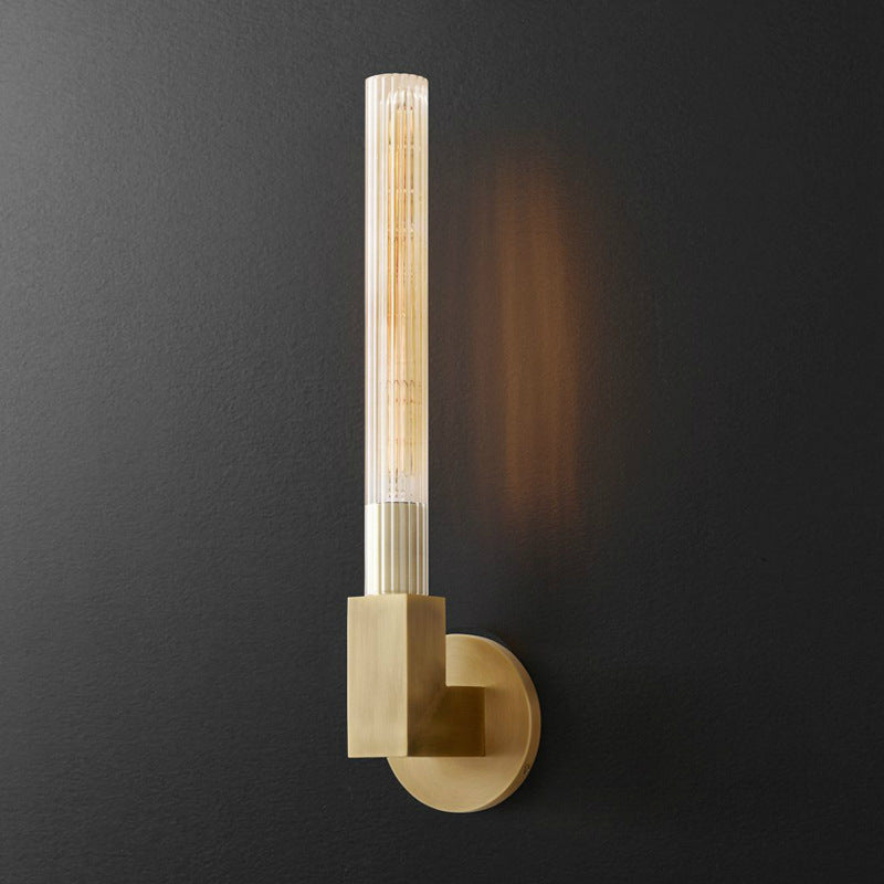 Gipavemi Indoor Wall Lamp Glass Brass Mid-century Restaurant Bedroom