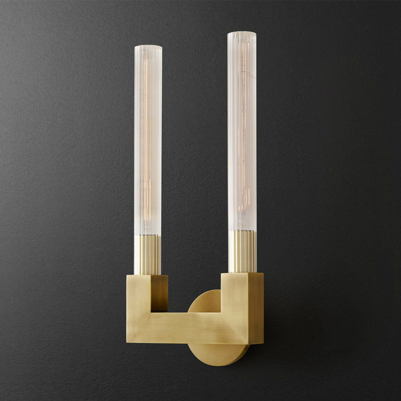 Gipavemi Indoor Wall Lamp Glass Brass Mid-century Restaurant Bedroom