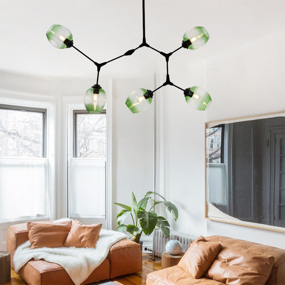Zerin Nordic Modern Glass Pendant Light Clear Bubble-Neutral Decor