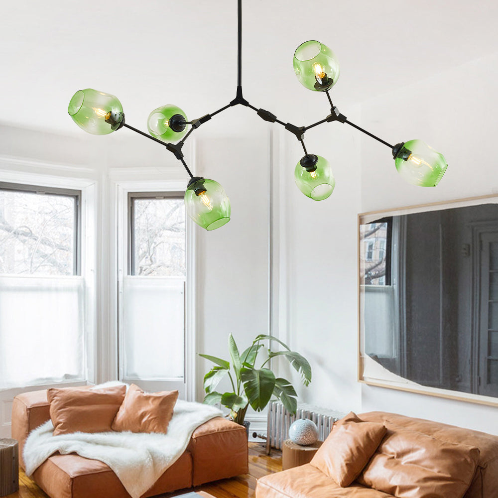 Zerin Nordic Modern Glass Pendant Light Clear Bubble-Neutral Decor