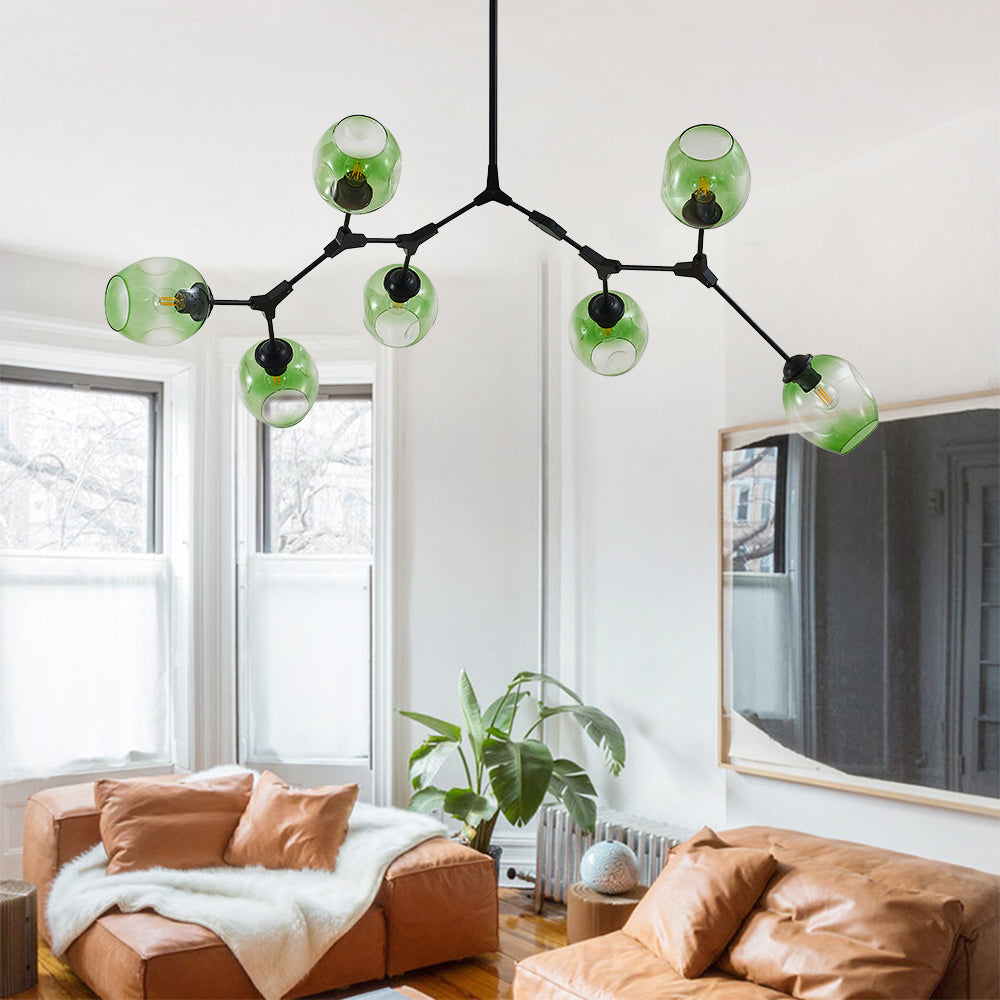 Zerin Nordic Modern Glass Pendant Light Clear Bubble-Neutral Decor