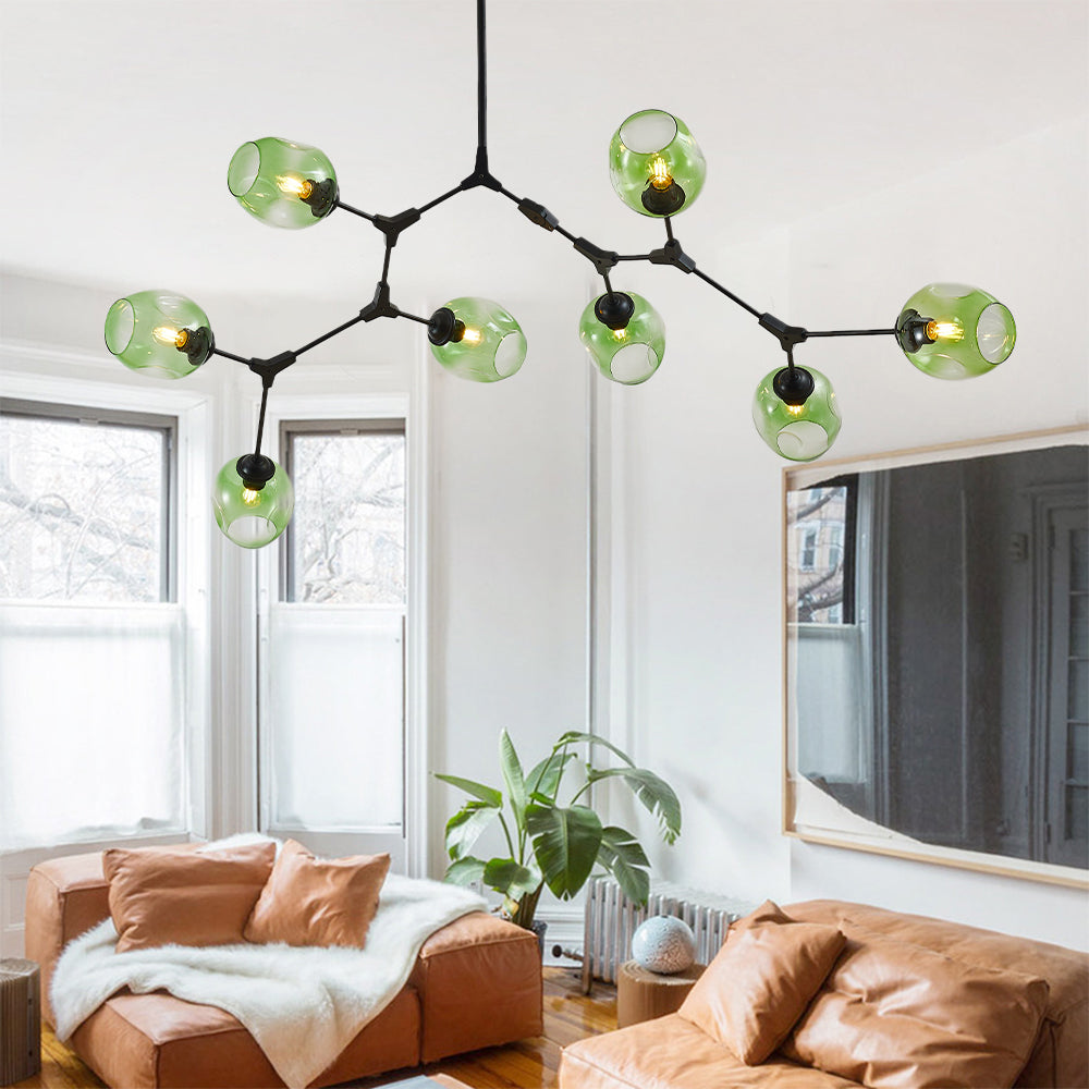 Zerin Nordic Modern Glass Pendant Light Clear Bubble-Neutral Decor