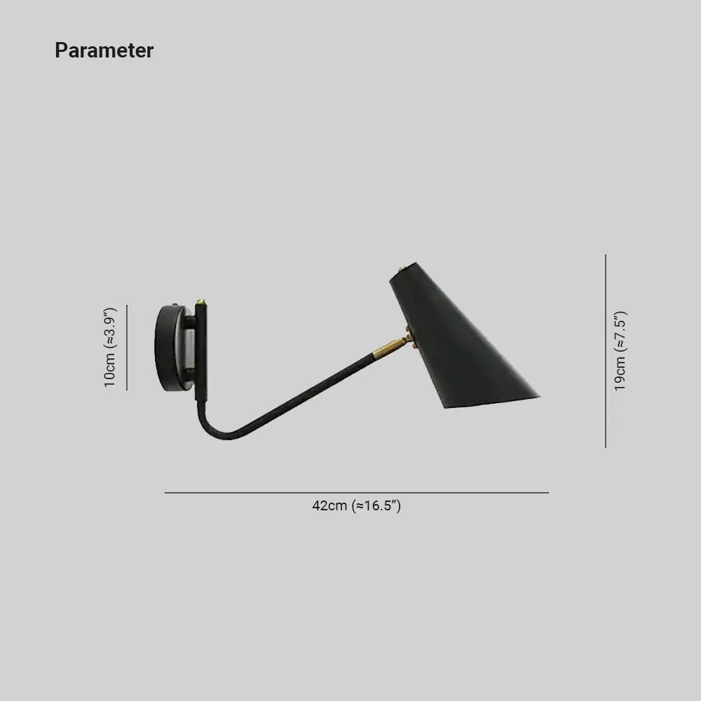Higimer Rotatable Wall Lamp, Black & White & Gold, Bedroom