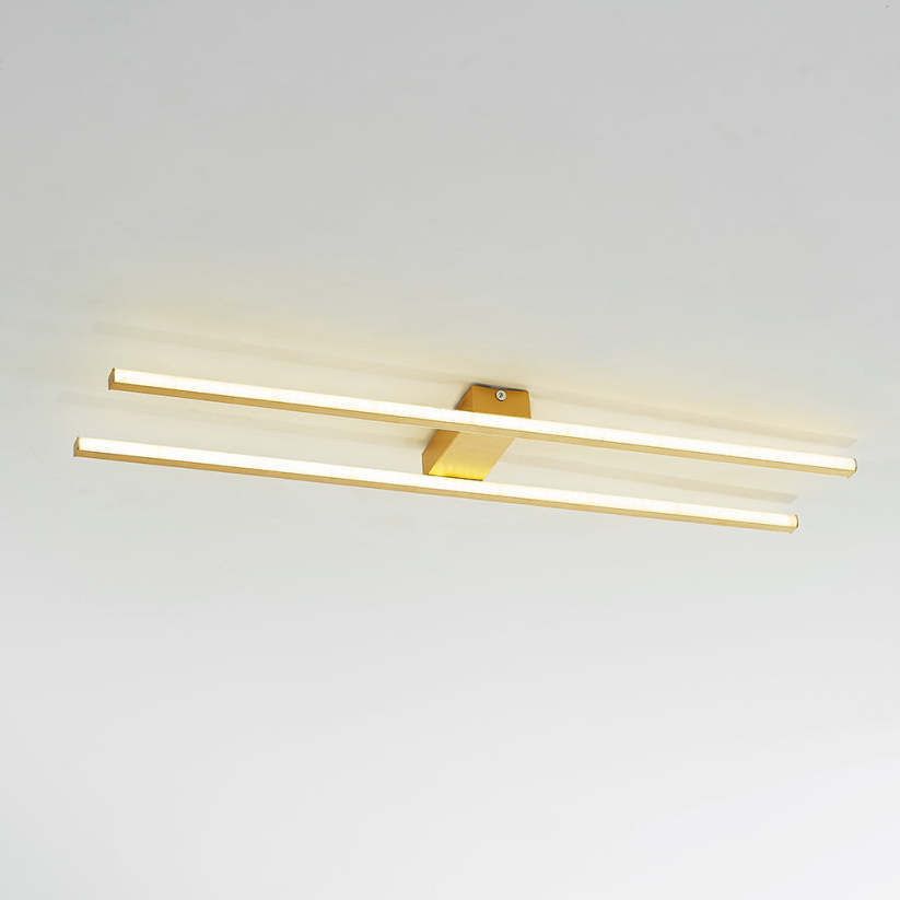 Lusomok Modern Minimaliste Flush Mount Ceiling Light, Double-Linear