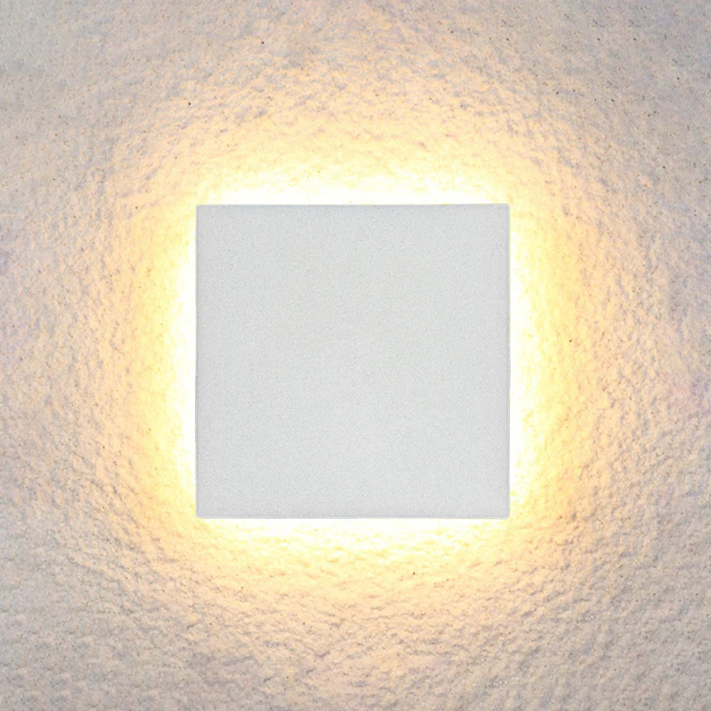 Dori Minimalist Round/Square Outdoor Wall Lamp LED, Black/White-Neutral Decor