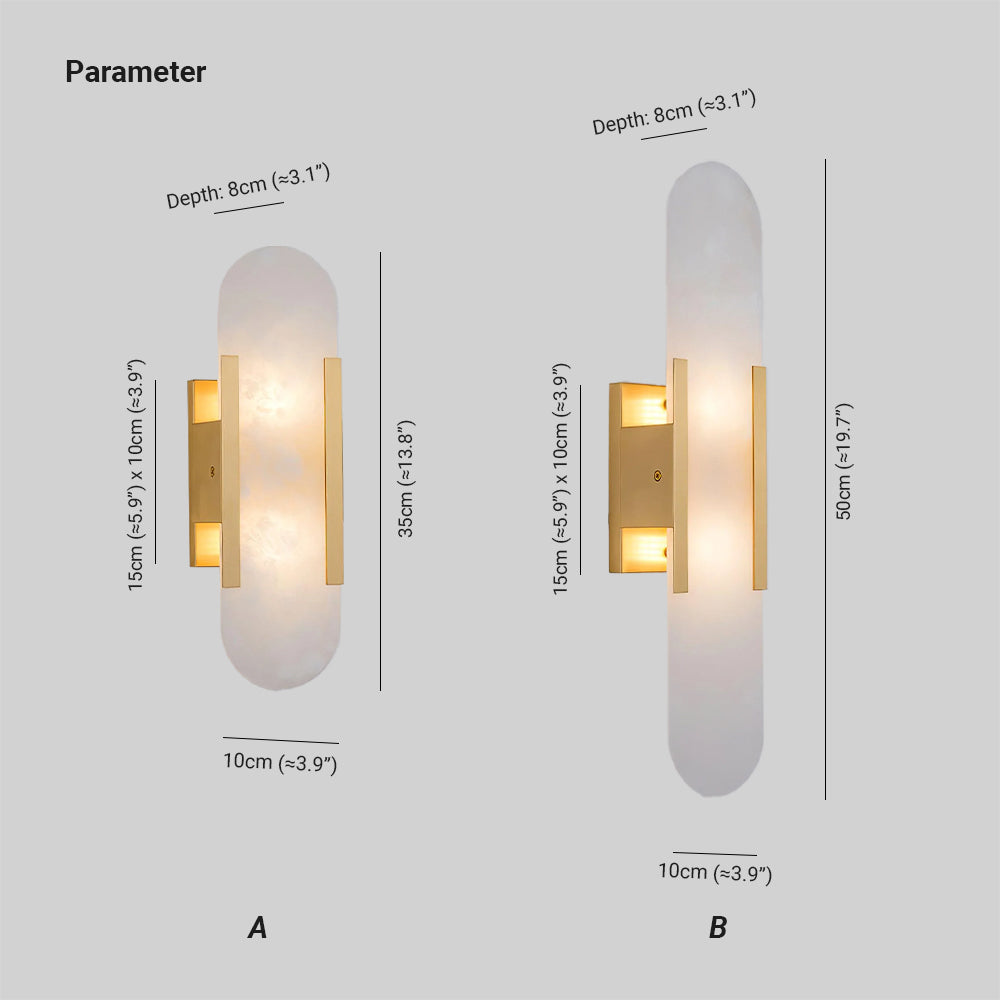 Corenil Wall Lamp Luxury Alabaster-Neutral Decor