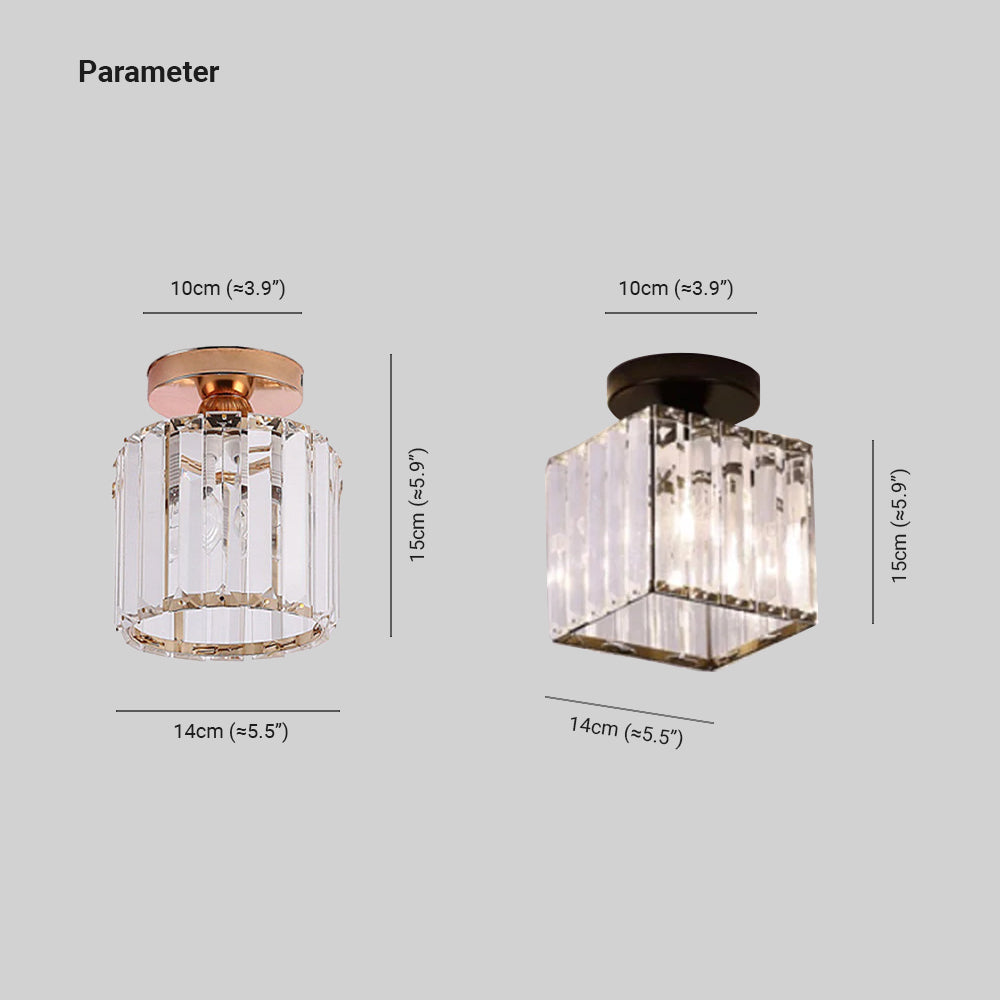 Cerin Modern /Crystal Ceiling Light, 3 Colors-Neutral Decor
