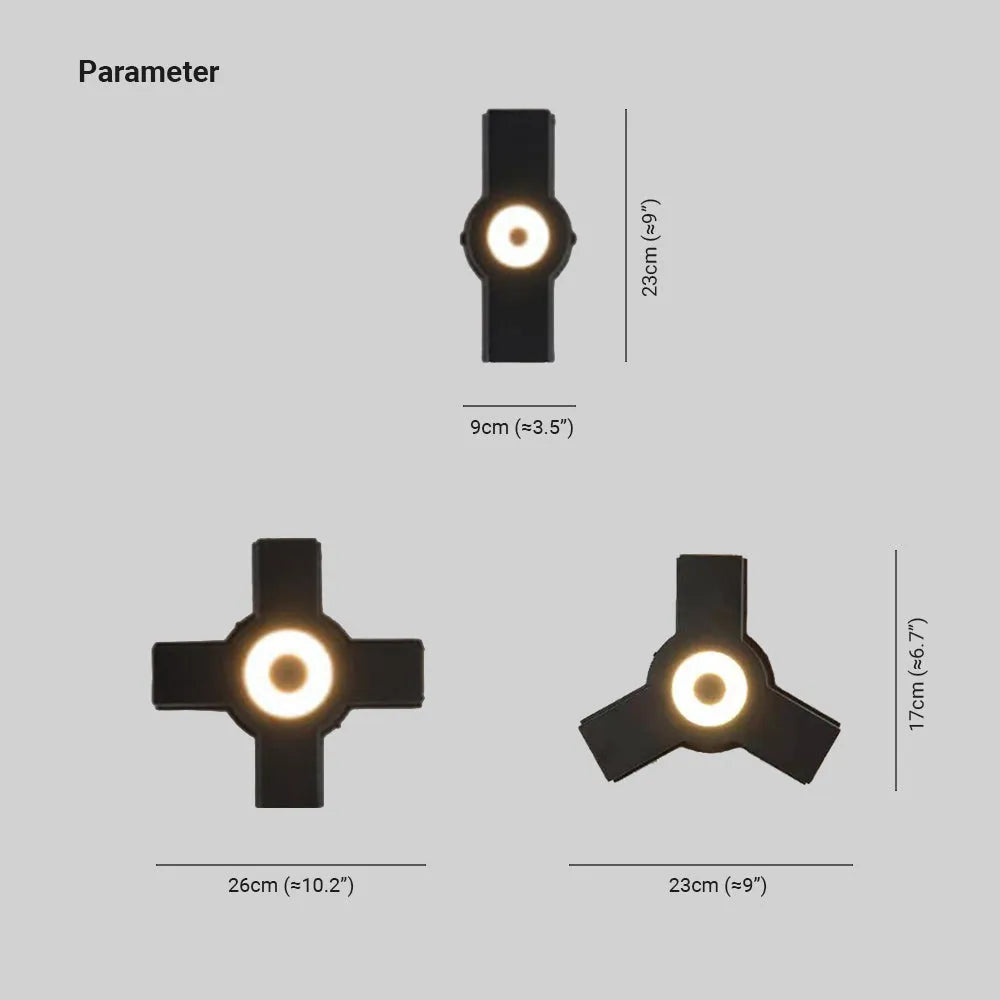 Vexor Wall Light Modern Waterproof Cross Outdoor Garden/Corridor-Neutral Decor