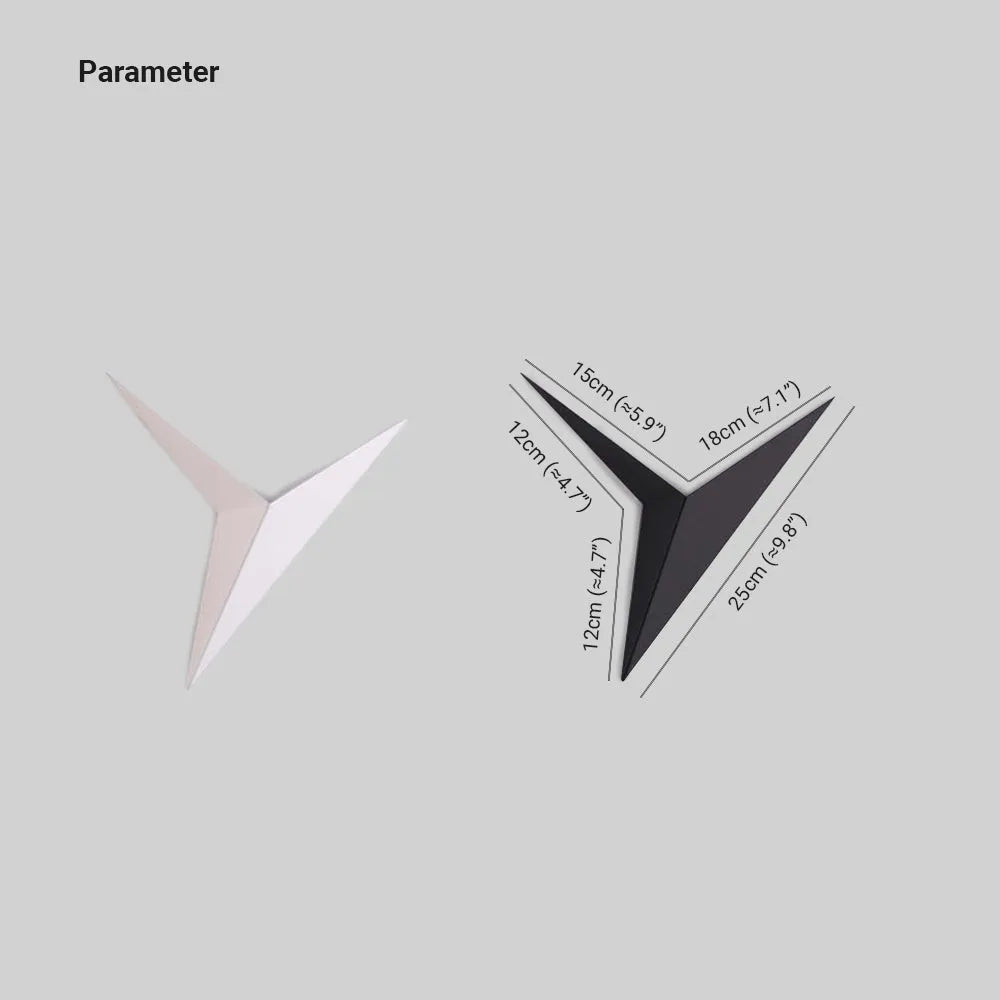 Meri Modern LED Wall lamps for Bedroom, Triangle-Neutral Decor