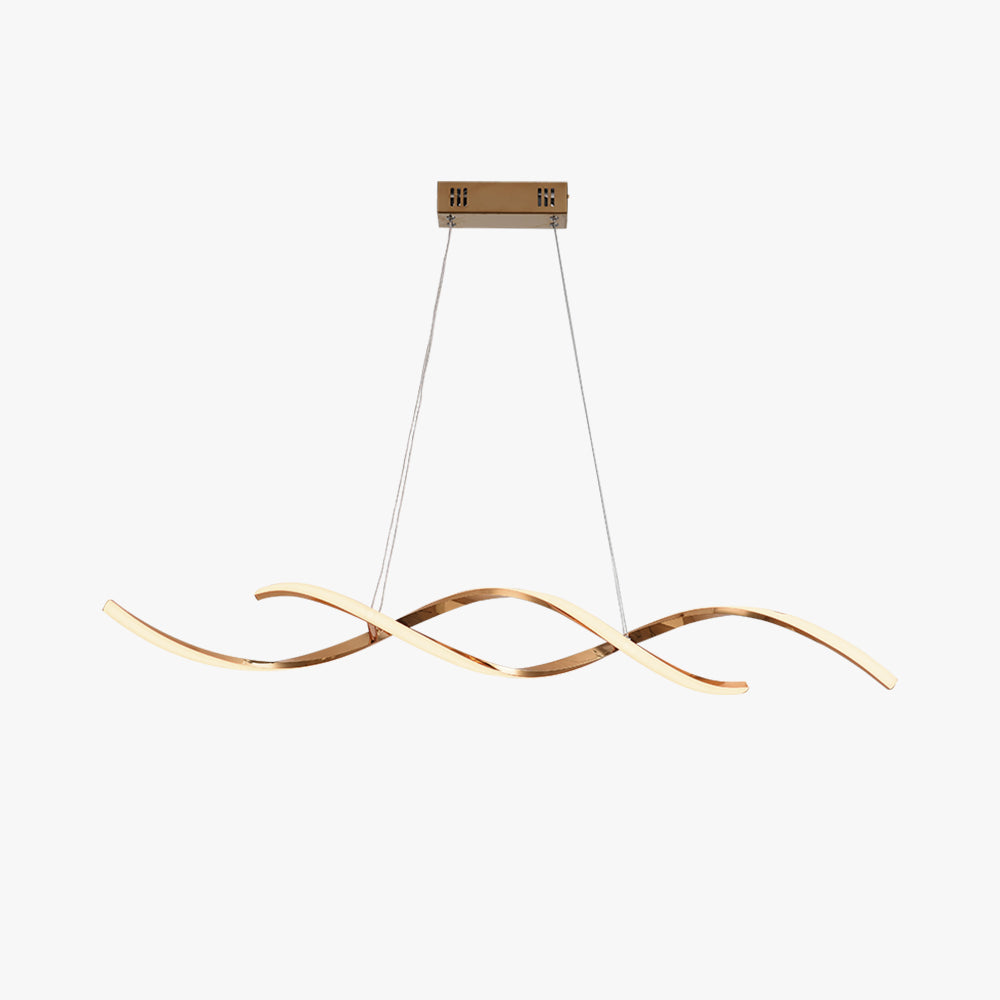 Mubibol Modern Wavy Metal/ Pendant Light, Chrome/Gold