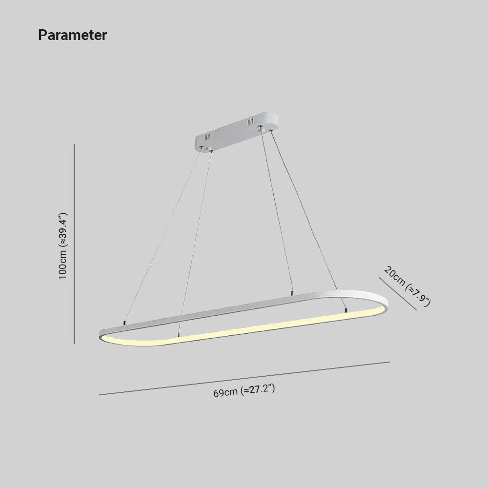Avenor Minimalist Oval Interior Hanging Pendant Light-Neutral Decor