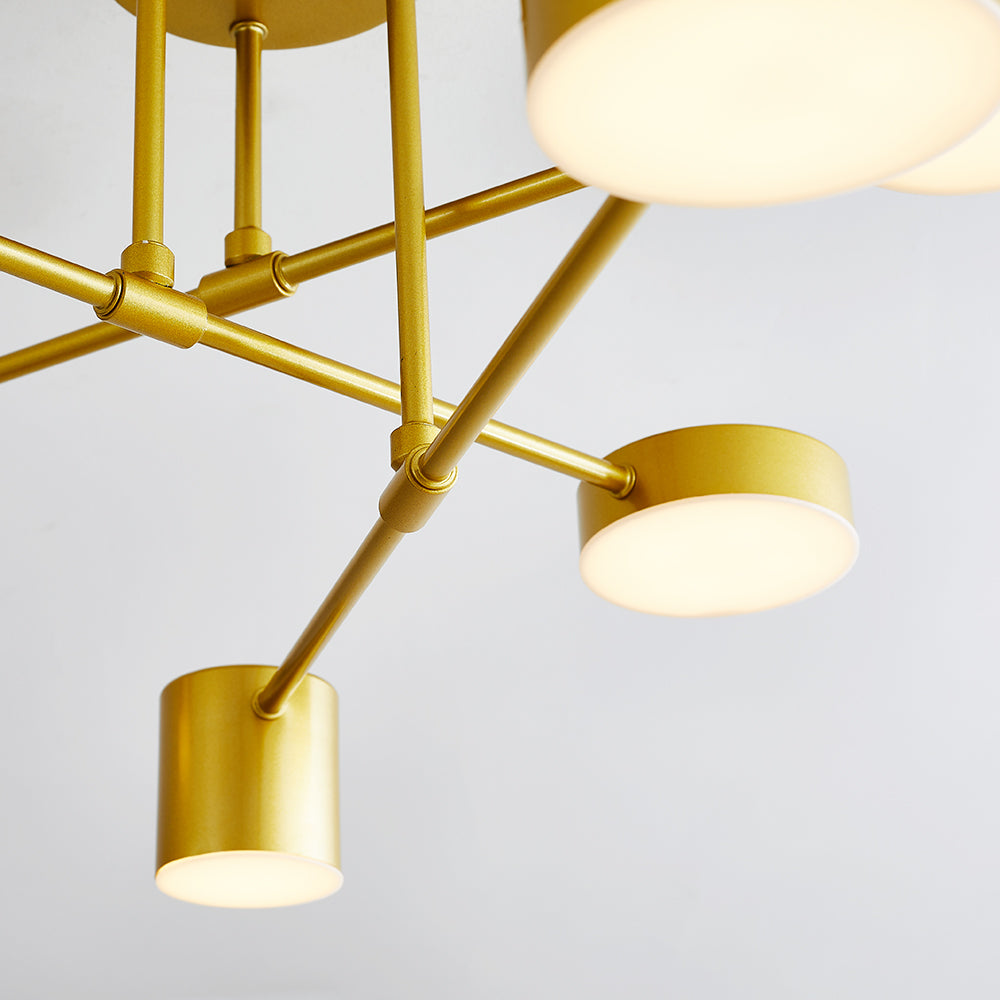 Sorex Ceiling Light LED Flush Black/White/Gold 6 Head-Neutral Decor