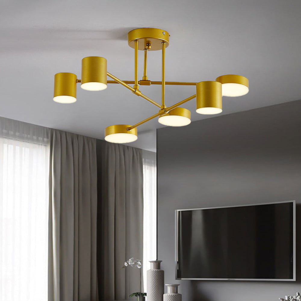Sorex Ceiling Light LED Flush Black/White/Gold 6 Head-Neutral Decor