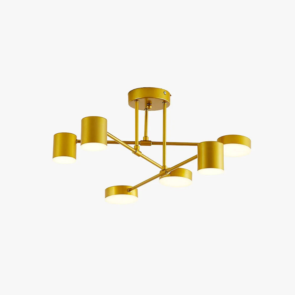 Sorex Ceiling Light LED Flush Black/White/Gold 6 Head-Neutral Decor