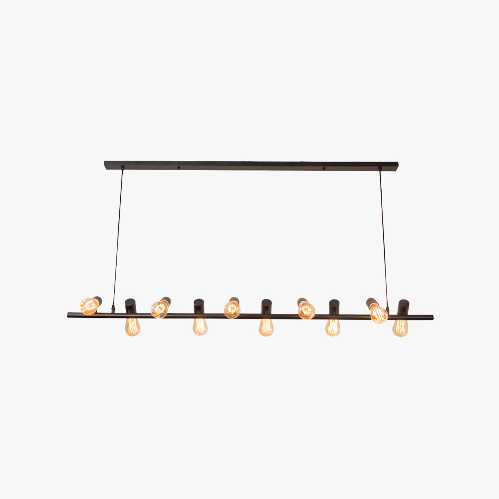 Dabenika Vintage LED Chandelier Black Metal Dining/Living Room/Bar